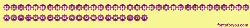 AnswerCapitals Font – Purple Fonts on Yellow Background