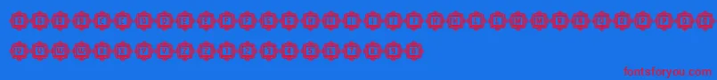 AnswerCapitals Font – Red Fonts on Blue Background