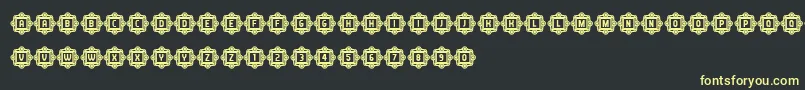 AnswerCapitals Font – Yellow Fonts on Black Background