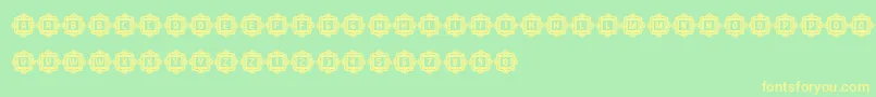 AnswerCapitals Font – Yellow Fonts on Green Background