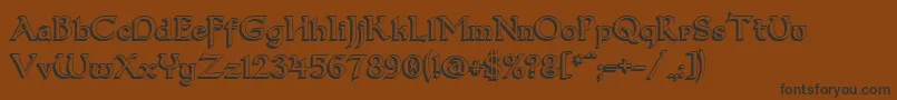 Dumbledor33D Font – Black Fonts on Brown Background