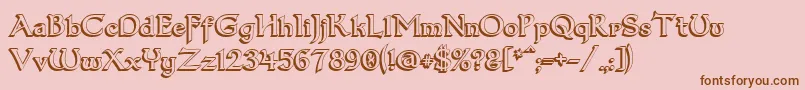 Dumbledor33D Font – Brown Fonts on Pink Background