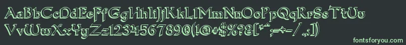 Dumbledor33D Font – Green Fonts on Black Background