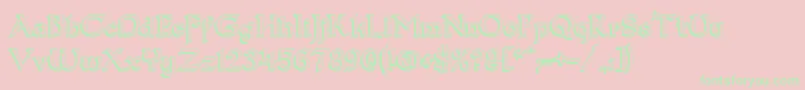 Dumbledor33D Font – Green Fonts on Pink Background