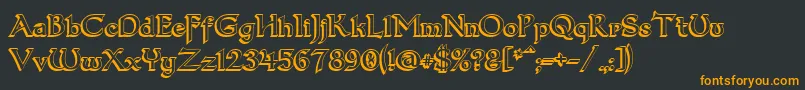 Dumbledor33D Font – Orange Fonts on Black Background