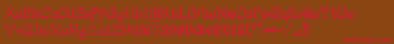 Dumbledor33D Font – Red Fonts on Brown Background