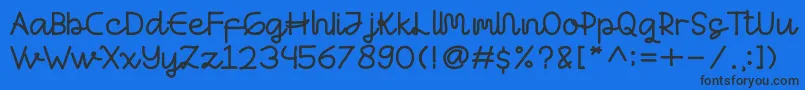 Antashalam Regular Font – Black Fonts on Blue Background
