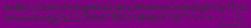 Antashalam Regular-Schriftart – Schwarze Schriften auf violettem Hintergrund
