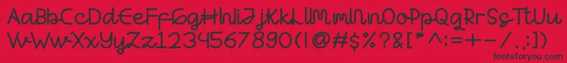 フォントAntashalam Regular – 赤い背景に黒い文字