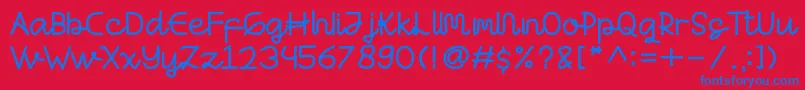 Antashalam Regular Font – Blue Fonts on Red Background