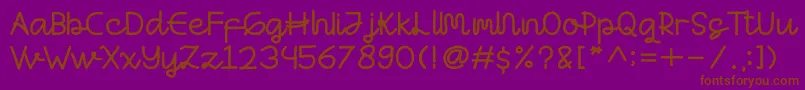 Antashalam Regular Font – Brown Fonts on Purple Background