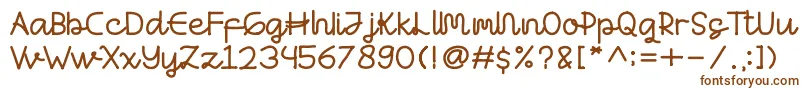 Шрифт Antashalam Regular – коричневые шрифты на белом фоне