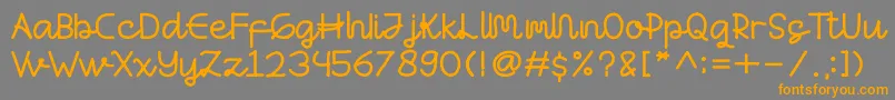 Antashalam Regular Font – Orange Fonts on Gray Background