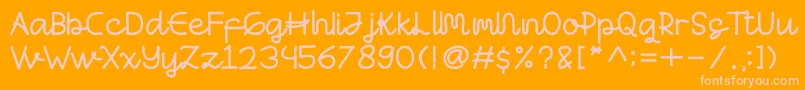 Antashalam Regular Font – Pink Fonts on Orange Background