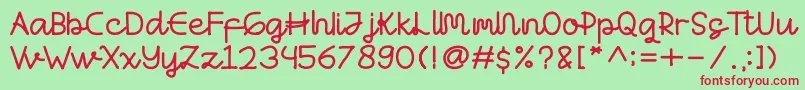 Antashalam Regular Font – Red Fonts on Green Background