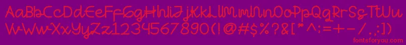 Antashalam Regular Font – Red Fonts on Purple Background