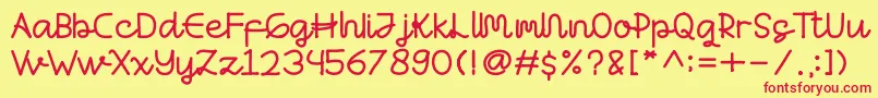 Antashalam Regular Font – Red Fonts on Yellow Background