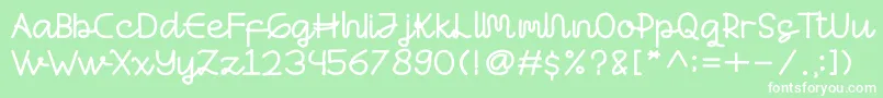 フォントAntashalam Regular – 緑の背景に白い文字