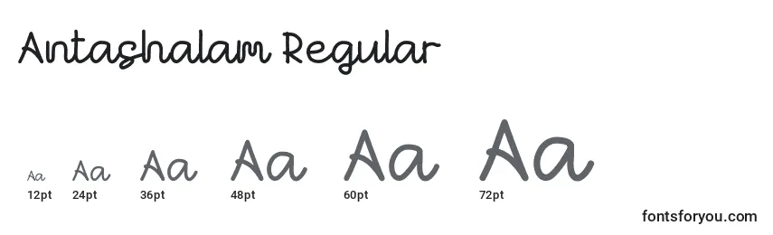 Размеры шрифта Antashalam Regular
