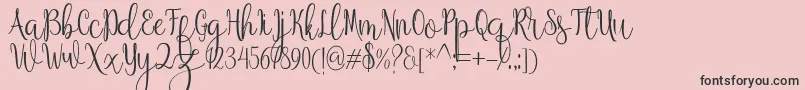 Anteater Font – Black Fonts on Pink Background