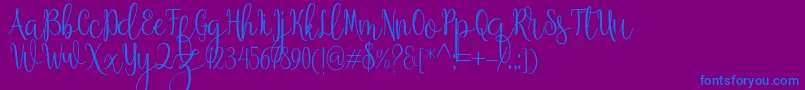 Anteater-Schriftart – Blaue Schriften auf violettem Hintergrund