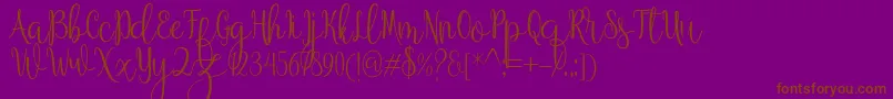 Anteater-Schriftart – Braune Schriften auf violettem Hintergrund