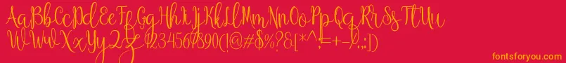 Anteater Font – Orange Fonts on Red Background