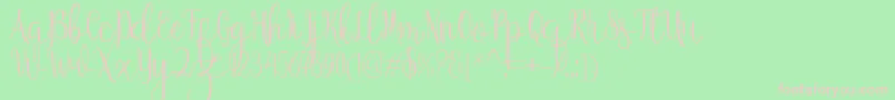 Anteater Font – Pink Fonts on Green Background