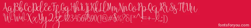 Anteater Font – Pink Fonts on Red Background