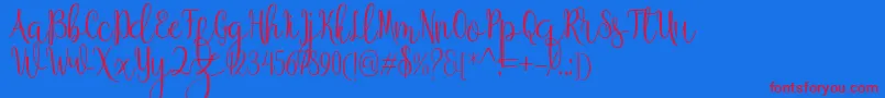 Anteater Font – Red Fonts on Blue Background