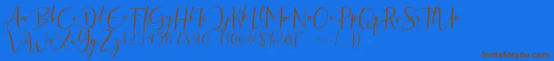 Antefand Font – Brown Fonts on Blue Background