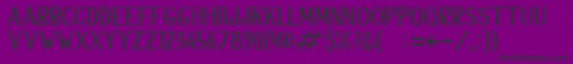 ANTENNA-fontti – mustat fontit violetilla taustalla