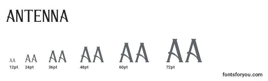 Размеры шрифта ANTENNA