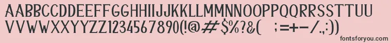 ANTENNA Font – Black Fonts on Pink Background