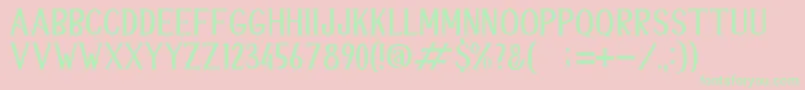 ANTENNA Font – Green Fonts on Pink Background