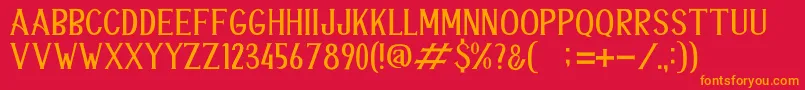 ANTENNA Font – Orange Fonts on Red Background