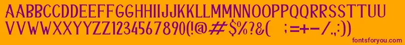 ANTENNA Font – Purple Fonts on Orange Background