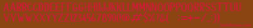 ANTENNA Font – Red Fonts on Brown Background
