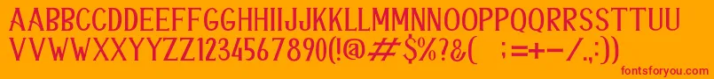 ANTENNA Font – Red Fonts on Orange Background