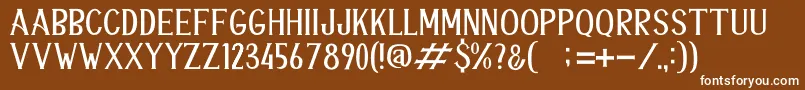 ANTENNA Font – White Fonts on Brown Background