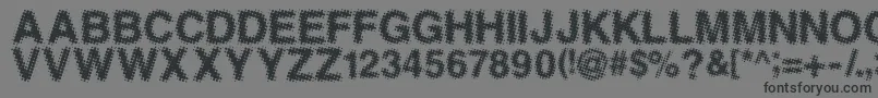ANTFGC  -fontti – mustat fontit harmaalla taustalla