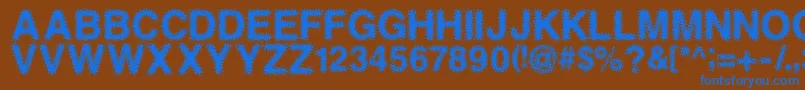ANTFGC   Font – Blue Fonts on Brown Background