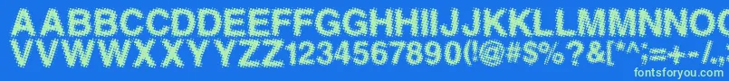 fuente ANTFGC   – Fuentes Verdes Sobre Fondo Azul