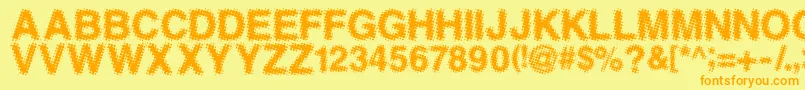 ANTFGC   Font – Orange Fonts on Yellow Background