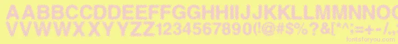 ANTFGC   Font – Pink Fonts on Yellow Background