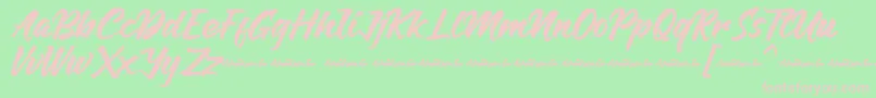 Anthares Demo Font – Pink Fonts on Green Background