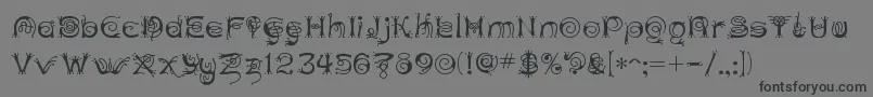 Шрифт ANTHC    – чёрные шрифты на сером фоне