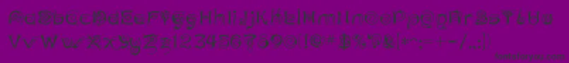 Шрифт ANTHC    – чёрные шрифты на фиолетовом фоне