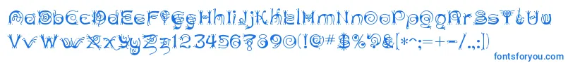 ANTHC   -Schriftart – Blaue Schriften