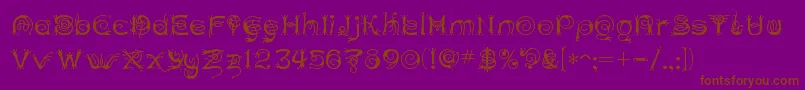ANTHC   -fontti – ruskeat fontit violetilla taustalla